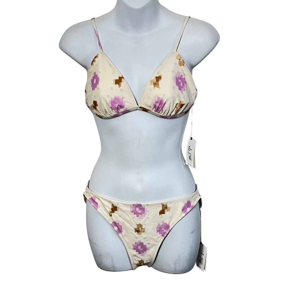 Xirena Bikini‎ Set Women Large Lilac Ikat Cora Top Nala Bottom 2 Piece Swimsuit